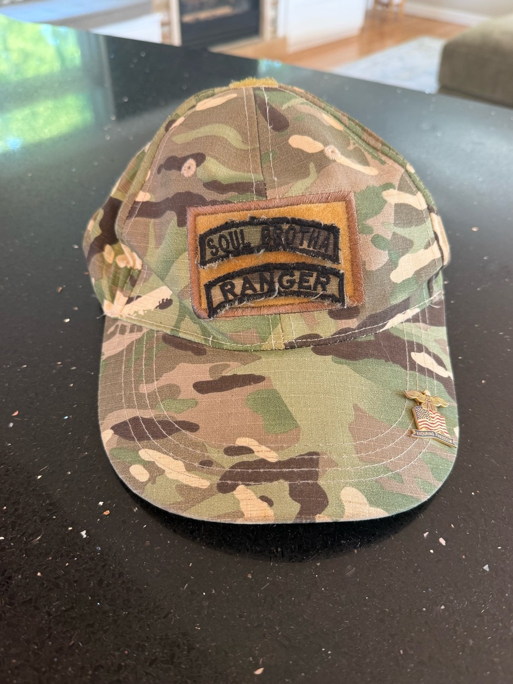 Soul Brotha Ranger Camo Patch Baseball Cap - Green, Brown, Tan